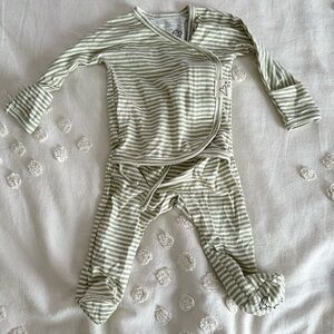 Bonsie Baby Skin to Skin Footie Mint Twist 0-3 M